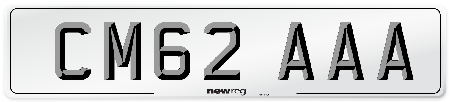 CM62 AAA Number Plate from New Reg